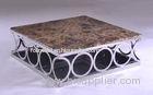 Classic Marble Modern Square Coffee Tables and Tea Tables with Rings Leg