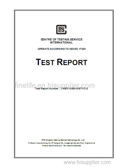 CENTRE OF TESTING SERVICE INTERNATIONAL  OPERATE ACCORDING TO ISO/IEC 17025