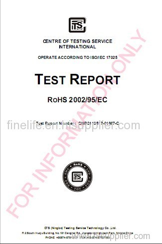 TEST REPORT ROHS 2002/95/EC