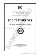 FCC TEST REPORT OPERATE ACCORDING TO ISO/IEC 17025