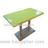 Indoor / Outdoor Flat Edge 18mm Green Dining Marble Table Tops / Countertop OEM