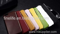 For Iphon6 plus leather case more colors in stock Ultra thin back case