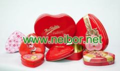 heart tin box chocolate tin box holiday tin box gift tin box