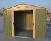 Easy Build Silver Garden Apex Metal Shed / Garage Shed With 4 Windows 10ft x 10ft