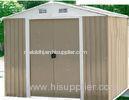 Easy Build Mini Apex Metal Shed With Double Doors / Zinc Steel Color Board Frame