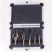 5pcs/set HSS Step Drill for sizes 3/16-1/2 1/8-1/2 1/4-3/4 3/16-7/8 1/4-1.3/8