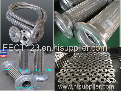 Stainless steel flexible hose with flange joints