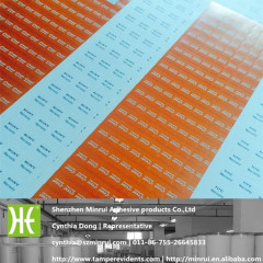 Custom Self Adhesive Destructible Vinyl Warranty Void Sticker