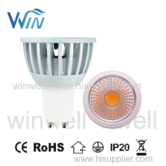 580-680LM 7W COB GU10 dimmable LED Spotlight