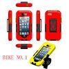 Red ABS Bike Mount Holder IPX8 Waterproof Case for iPhone 4 / 4S / 5 / 5S / 5C