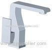 Deck Mounted Widespread Bathroom Basin Tap Faucets Ceramic , One Hole Mixer Taps