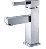 Single Lever Deck Mounted Square Basin Tap Faucets , Single Handle Square Mixer Tap