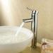 Single Handle Deck Mounted Brass Bathroom Tap Chrome Plated For Above Counter Basin