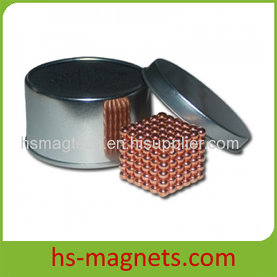 Cu Plating Rare Earth Neocube Sphere Magnet