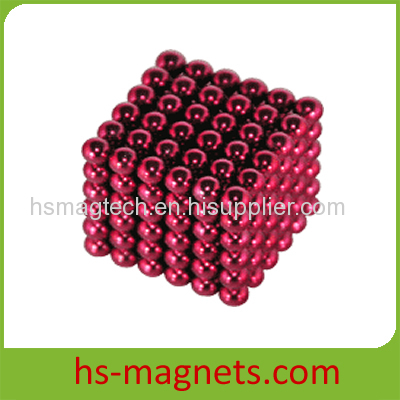 Red Coating 5MM Sphere Rare Earth Neodymium Magnetic Neocube