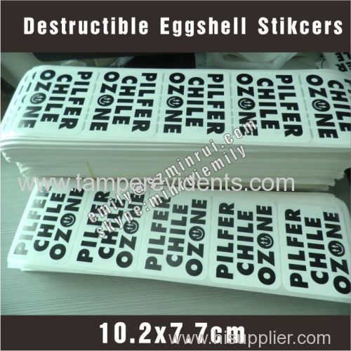 Custom Hot Sale Classic Black Printing Self Destructible Eggshell Stickers for Graffiti Writer From Minrui China