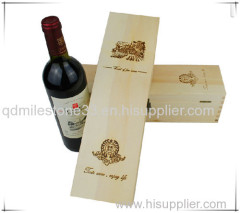 Hot sale pine wood box for packing wine bottles