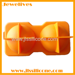 silicone ice ball mold with 2 cavities