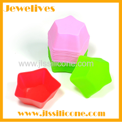 silicone 3D star shape cake cup