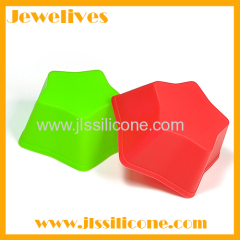 silicone 3D star shape cake cup