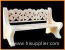 Pure Handmade Carving Marble Garden Ornaments With Outdoor Stone Bench