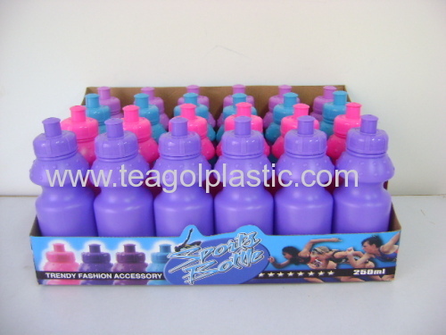 Kids drinking bottle plastic 250ml in display box packing