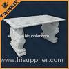 Unique White Marble Garden Ornaments For Hand Carved Sitting Bench