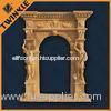 Figure Carved Stone Door Surrounds With Yellow Marble Grand Door Frame