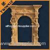 Figure Carved Stone Door Surrounds With Yellow Marble Grand Door Frame