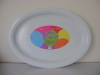 Plastic large oval tray white 52x37cm