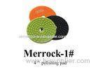 Wet Abrasive Concrete / Terrazzo Diamond 4 " Polishing Pads Black / Orange 1500#