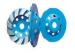 4 Inch Metal Diamond Grinding Disc / Cup Wheel For Terrazzo / Concrete Floor