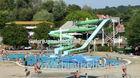 Outdoor Aqua Park Swimming Pool Slides , commercial family adult Open slide