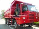 HOVA 60 Ton 6x4 Mining Heavy Duty Dump Truck for Transport , Red