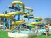 Spiral Water Park Play Equipment, Aqua Park red / green Fiberglass Water Slide