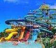 commercial Family Fiberglass Slide , Water Park Spiral Slide for Kids play