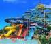 commercial Family Fiberglass Slide , Water Park Spiral Slide for Kids play