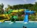 yellow / blue Giant Spiral Water Slide , child swimming pool tube water slides