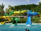 yellow / blue Giant Spiral Water Slide , child swimming pool tube water slides
