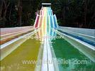 Fiberglass adult Rainbow Water Slide , steep slope Giant Racing slides