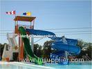 wide open spiral Aqua fiberglass adults slide with 6 meters high platform