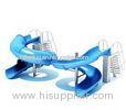 spiral mini swimming pool slides , fiberglass closed / open Child slide games