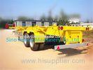 Green 2 Axles Semi Trailer Trucks / Skeleton Container Diesel Transport Trailer