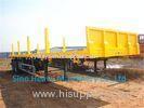 Flatbed Transport Semi Trailer Trucks 2 Axle , Four Double Container Trailer