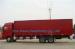 2 Axles Manual Low Bed Trailer / Two Single Red Lorry Trailer