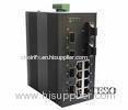 DIN Rail Optical Ethernet Switch 10 / 100 / 1000M With Dual Power
