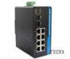 8 Port Industrial Ethernet Switch FCC Part 15 With IP40 CE Certification