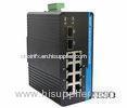 8 Port Industrial Ethernet Switch FCC Part 15 With IP40 CE Certification