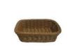 Brown Square PP Rattan Bread Basket , Candy Basket