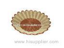 Acid-proof Rattan Bread Basket Display With PP Wire , Round Shape